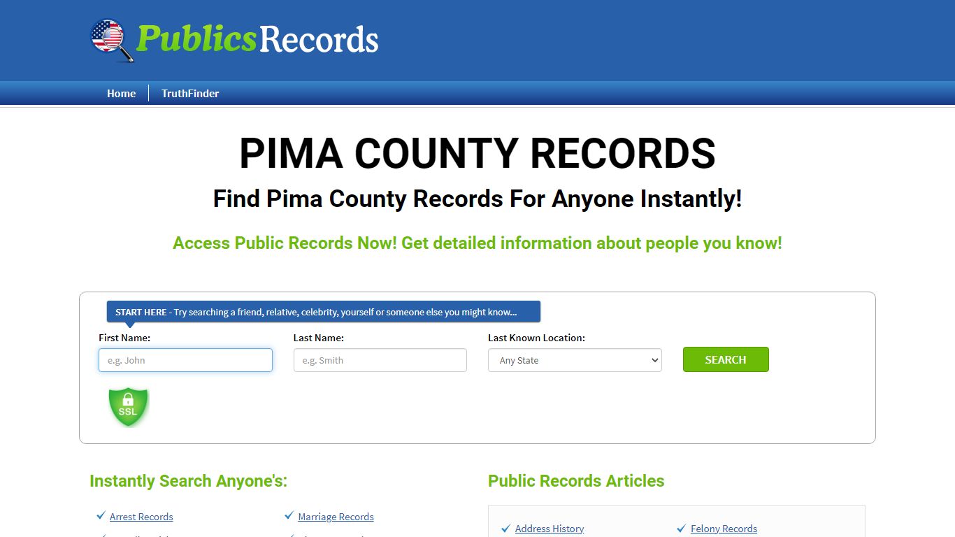 Find Pima County Records For Anyone